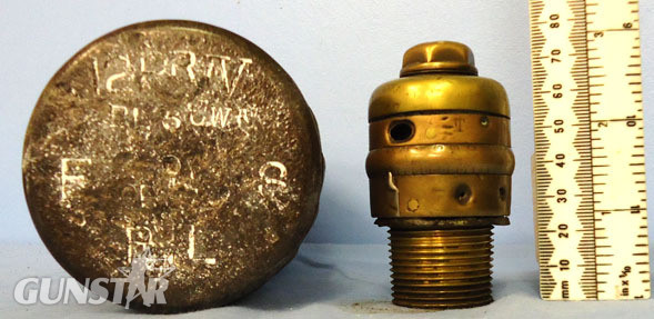 British 12 Pdr 6cwt Mk lV BL shrapnel projectile British 12 Pdr 6cwt Mk lV BL shrapnel projectile Antique & Militaria