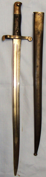  Rare* Portuguese Model 1885 Guedes (Kropatschek) Bayonet & Scabbard. BAYO 6274 Bayonet
