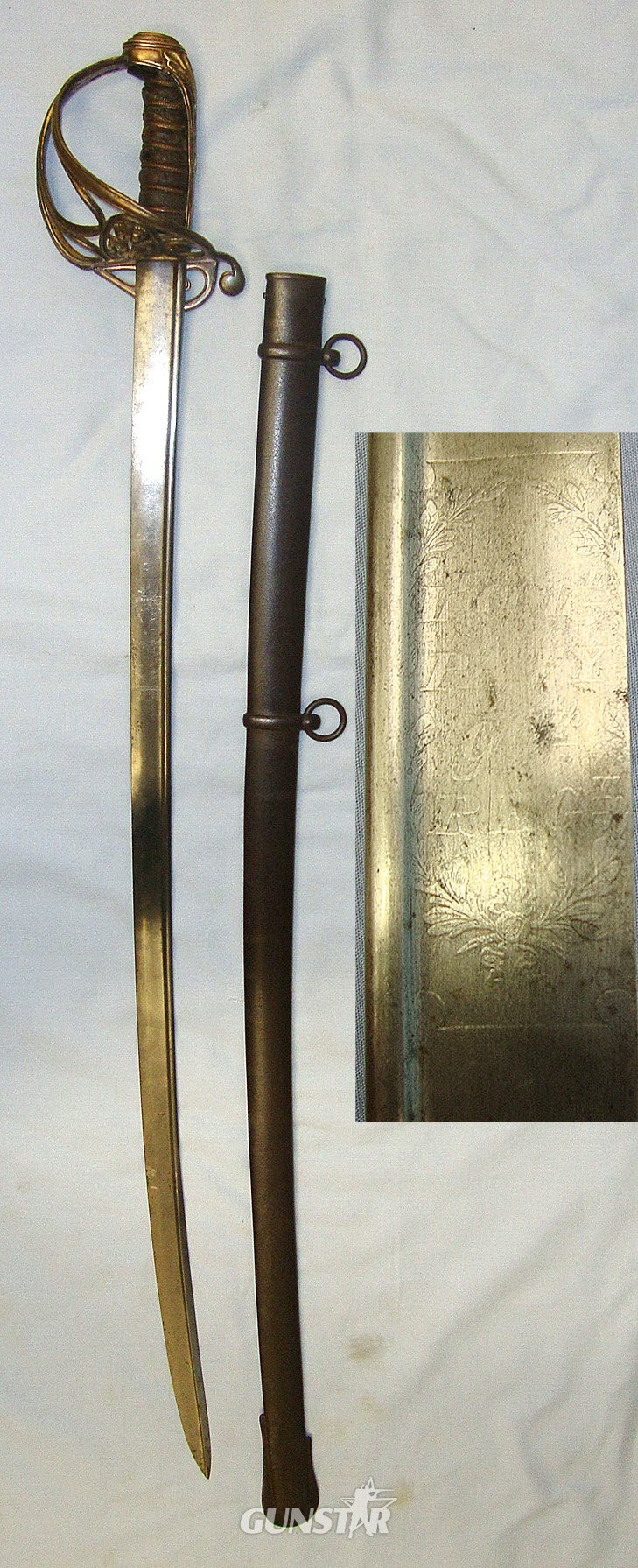 ATTRIBUTED**Pre 1845 British William IV 1822 Pattern Infantry Officer’s Sword With Etched Blade To ‘Lieutenant-Colonel George William Paty, 96th Regiment Of Foot’ (Later General Sir George William Paty, K.C.B., K.H) & Scabbard. Sn 23109 Sword in 