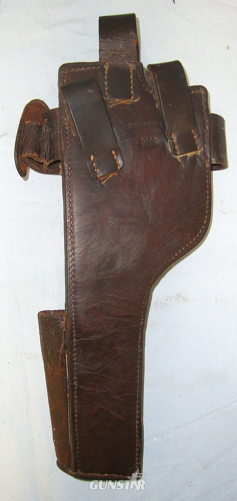  RARE**WW1 1916 German Holste & Co Munchen  Leather Holster Rig For 7.63mm Calibre C96 & Model 712, Schnellfeuer ( Rapid Fire) 'Broom Handle' Mauser Pistols & Period Spanish Astra & Chinese Variants. Sn 23671 Care & Storage