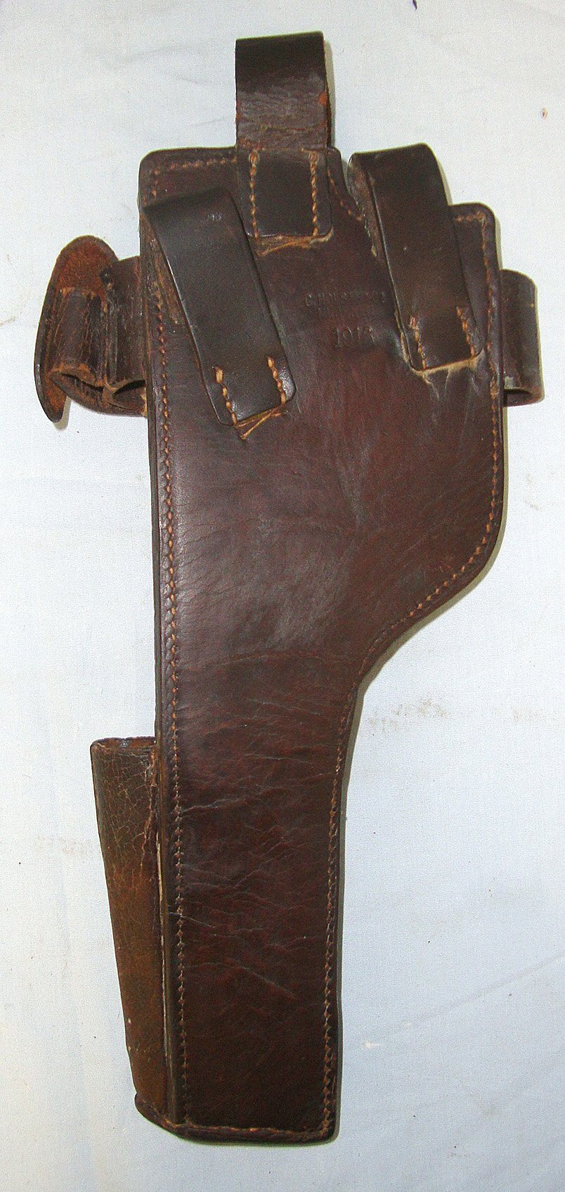  RARE**WW1 1916 German Holste & Co Munchen  Leather Holster Rig For 7.63mm Calibre C96 & Model 712, Schnellfeuer ( Rapid Fire) 'Broom Handle' Mauser Pistols & Period Spanish Astra & Chinese Variants. Sn 23671 Care & Storage