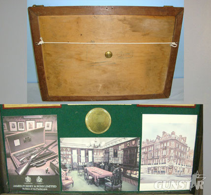  James Purdey Framed Display Board With Original Victorian Trade Labels Of The Prestigious Gun Single Barrel