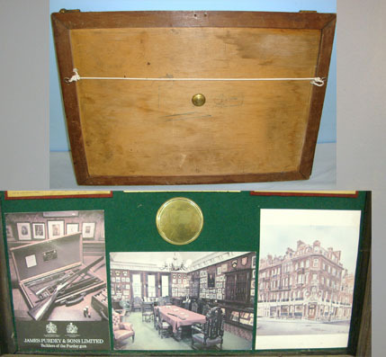  James Purdey Framed Display Board With Original Victorian Trade Labels Of The Prestigious Gun Single Barrel