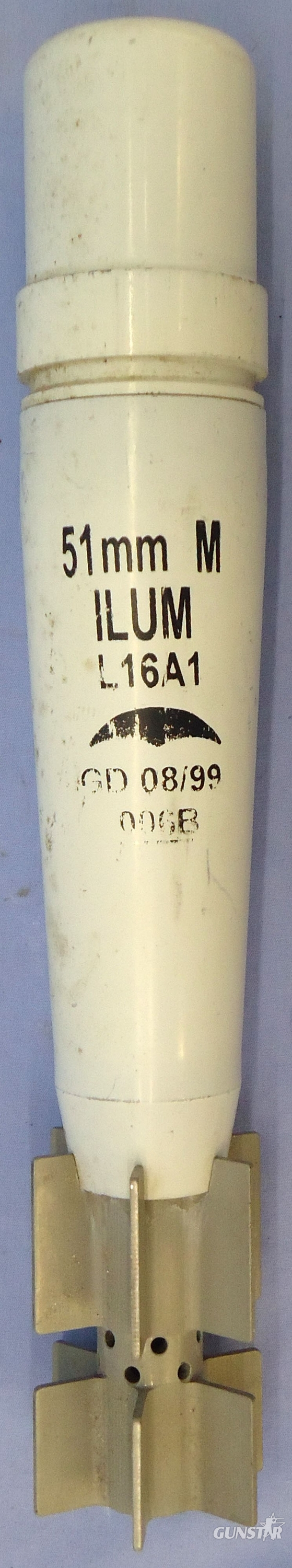 INERT DEACTIVATED. British 51mm L16A1 Illuminating Mortar For The L9A1 Mortar. - O 2029 INERT DEACTIVATED. British 51mm L16A1 Illuminating Mortar For The L9A1 Mortar. - O 2029  Other Ammunition - {CATEGORY} in 