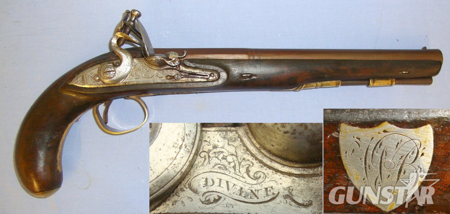 Thomas Divine With Browned 2 Stage Barrel & 1843-1846 WI 1314 (County Wicklow) Irish Registration Mark. Sn 20454 16 Bore/gauge Muzzleloader in 