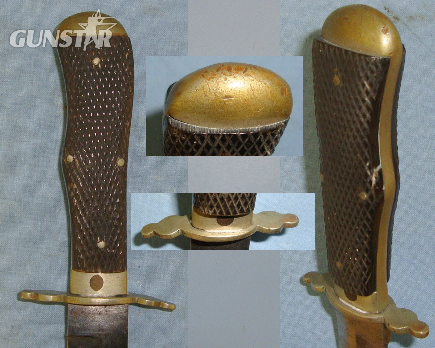 Boer War Era British Officer’s Private Purchase Clements Sheffield Made Bowie Fighting Knife With Field Re-Shaped Spear Point Blade & Leather Scabbard. Sn 22370 Knive