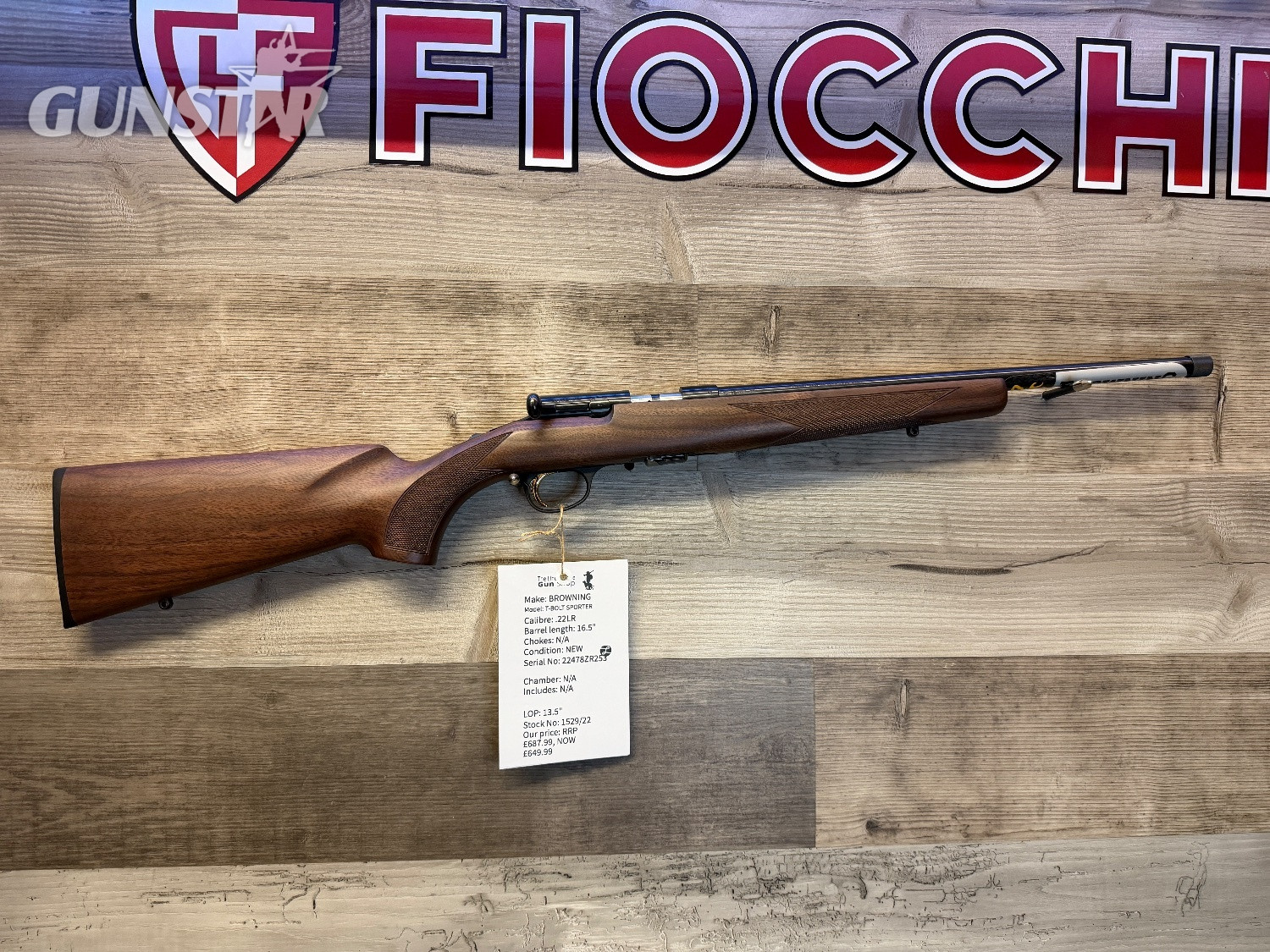 Browning T-Bolt Bolt Action .22 Long Rifle (.22 LR) Rifle in 