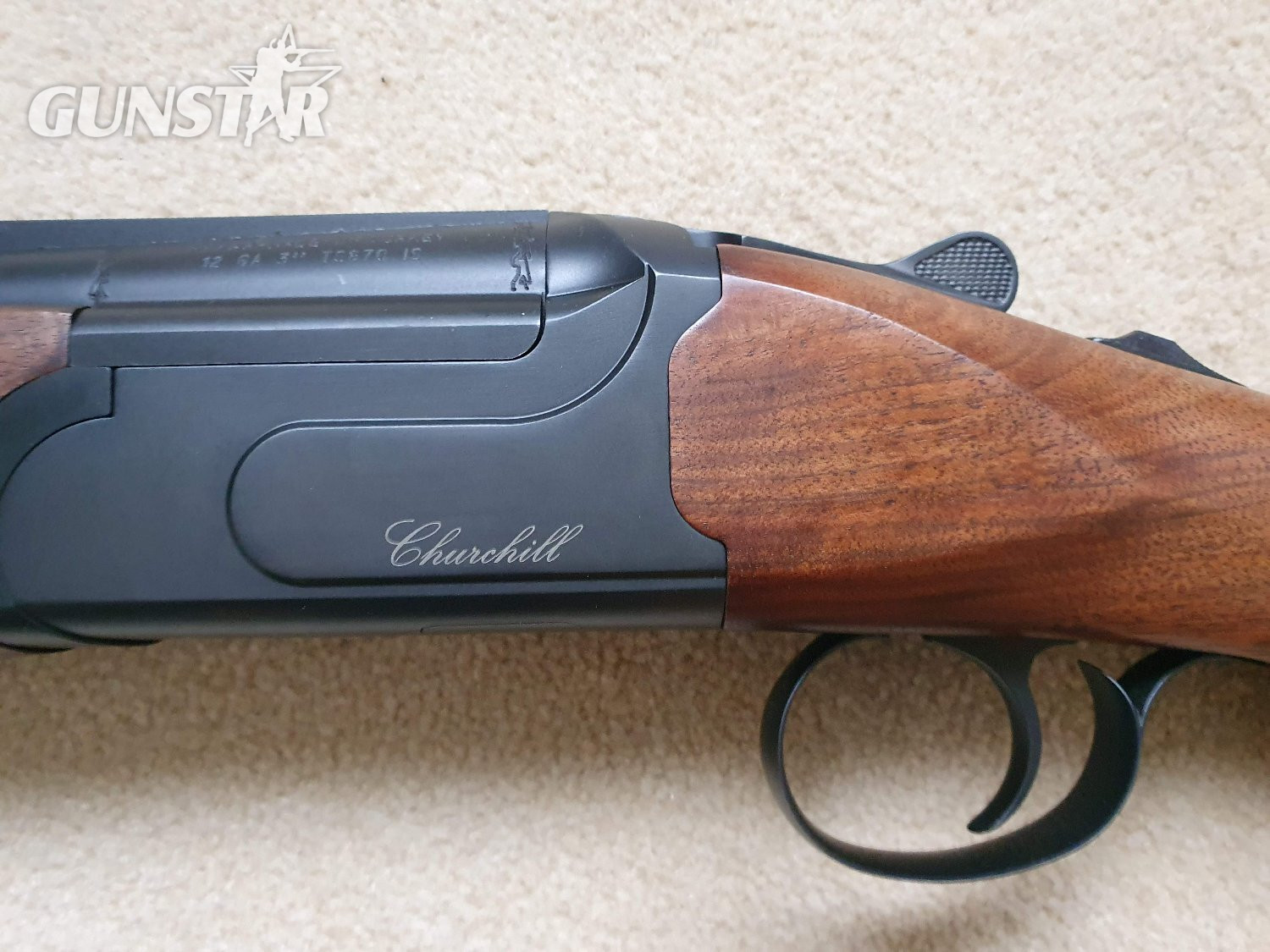 Akkar 206 Churchill Black Over and Under 12 Bore/gauge - {CATEGORY} in 