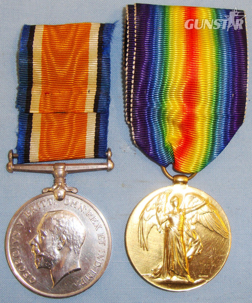Pair* Victory Medal and British War Medal Awarded to Private A.H. Strickland of the Royal Fusiliers. BA 411. Pair* Victory Medal and British War Medal Awarded to Private A.H. Strickland of the Royal Fusiliers. BA 411. Antique & Militaria in 