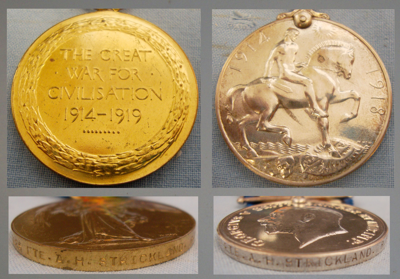 Pair* Victory Medal and British War Medal Awarded to Private A.H. Strickland of the Royal Fusiliers. BA 411. Pair* Victory Medal and British War Medal Awarded to Private A.H. Strickland of the Royal Fusiliers. BA 411. Antique & Militaria