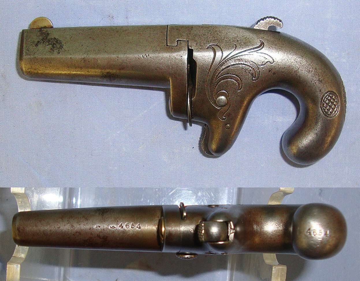  MATCHING NUMBERS**C1870 -1880 Colt USA No.1 First Model .41 Rim Fire Obsolete Calibre ‘Knuckle Duster’ Derringer  With English Proofs. Sn 23136 .41 Short Rimfire Deringer