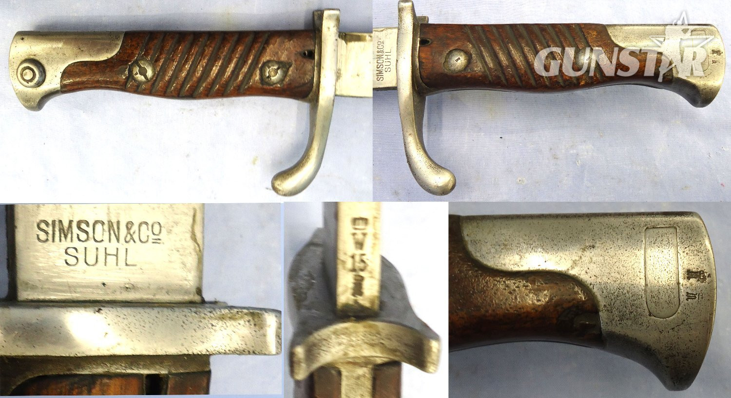  WW1, 1915 Dated, Imperial German, Pattern 98/05 Butcher Bayonet with High Ears by Simson & Co Suhl. Sn 23478:71 Bayonet