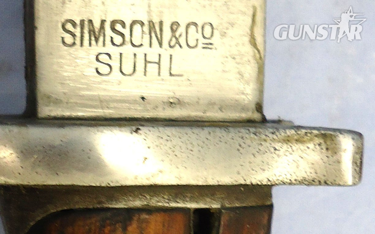 {CATEGORY} - WW1, 1915 Dated, Imperial German, Pattern 98/05 Butcher Bayonet with High Ears by Simson & Co Suhl. Sn 23478:71 Bayonet