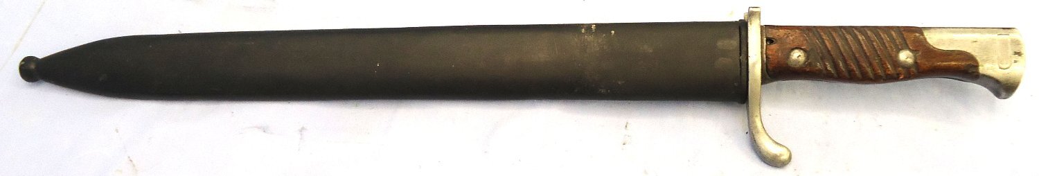 WW1, 1915 Dated, Imperial German, Pattern 98/05 Butcher Bayonet with High Ears by Simson & Co Suhl. Sn 23478:71 Bayonet 