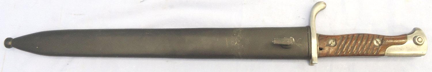 {CATEGORY} - WW1, 1915 Dated, Imperial German, Pattern 98/05 Butcher Bayonet with High Ears by Simson & Co Suhl. Sn 23478:71 Bayonet in 