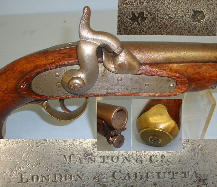 Manton & Co Large Bore .750 Musket Calibre Percussion Holster Pistol With Brass Furniture, C .75 Cal Muzzleloader Muzzleloader