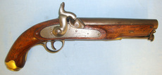 Manton & Co Large Bore .750 Musket Calibre Percussion Holster Pistol With Brass Furniture, C .75 Cal Muzzleloader Muzzleloader