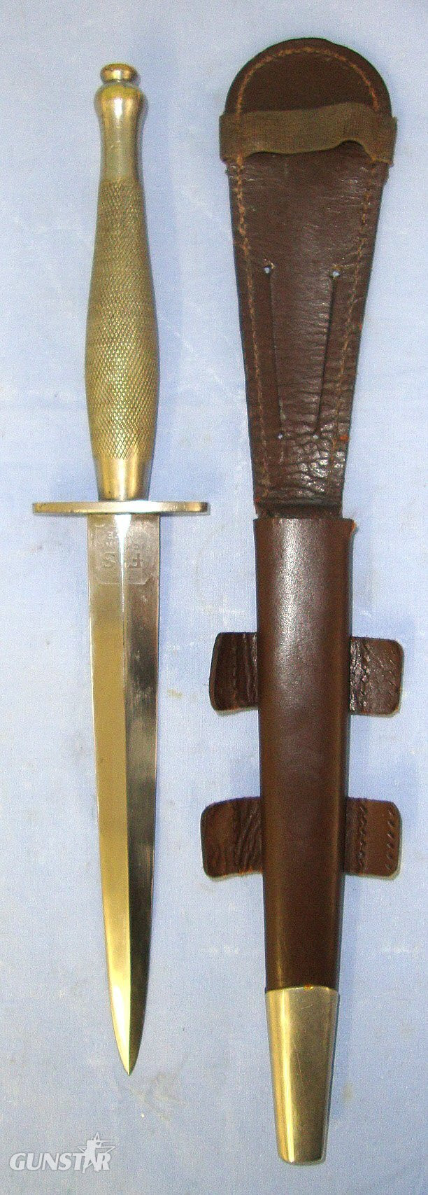 RARE**WW2 Era British Wilkinson Sword London 2nd Pattern Nickel Plated Officer’s Fairbairn Sykes FS Commando Fighting Knife With Double Etched Blade & Scabbard. Sn 23484:90 Knive in 