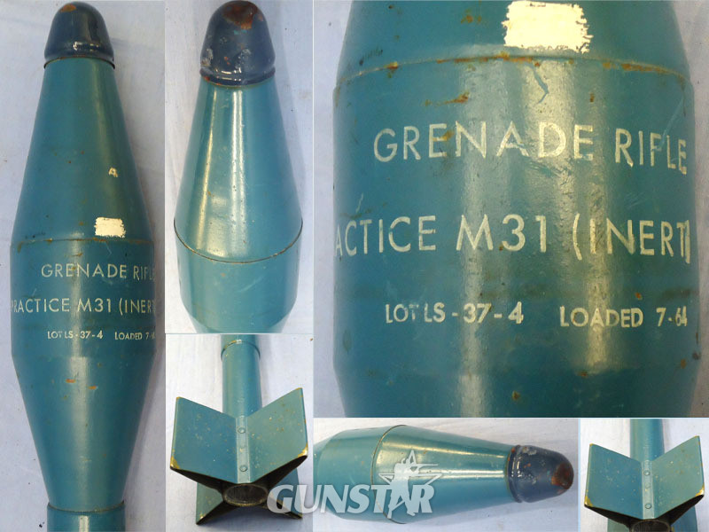  INERT DEACTIVATED. American M31 Practice Anti-tank Grenade. Sn - 20024 INERT DEACTIVATED. American M31 Practice Anti-tank Grenade. Sn - 20024  Other Ammunition