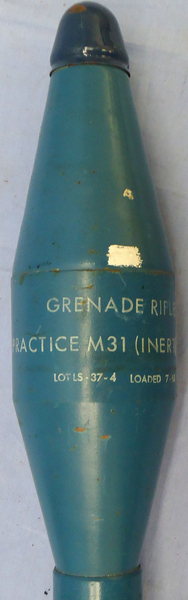 INERT DEACTIVATED. American M31 Practice Anti-tank Grenade. Sn - 20024 INERT DEACTIVATED. American M31 Practice Anti-tank Grenade. Sn - 20024  Other Ammunition - {CATEGORY} in 