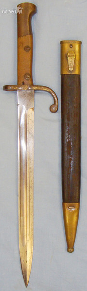 Matching Numbers* Brazilian ‘1908’ Pattern Bayonet and Scabbard. BAYO 593 Bayonet in 