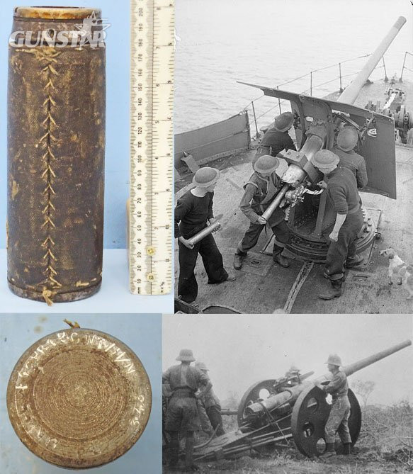 DEACTIVATED INERT. MINT. British, Naval, 1943 Dated, 12 Pounder 18 Cwt (76.2 x 390R) DRILL Projectile. - O 2169 DEACTIVATED INERT. MINT. British, Naval, 1943 Dated, 12 Pounder 18 Cwt (76.2 x 390R) DRILL Projectile. - O 2169  Other Ammunition in 