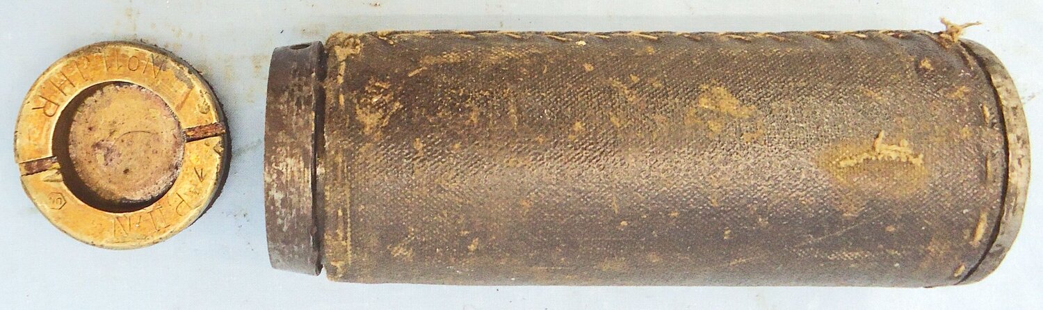 DEACTIVATED INERT. MINT. British, Naval, 1943 Dated, 12 Pounder 18 Cwt (76.2 x 390R) DRILL Projectile. - O 2169 DEACTIVATED INERT. MINT. British, Naval, 1943 Dated, 12 Pounder 18 Cwt (76.2 x 390R) DRILL Projectile. - O 2169  Other Ammunition 
