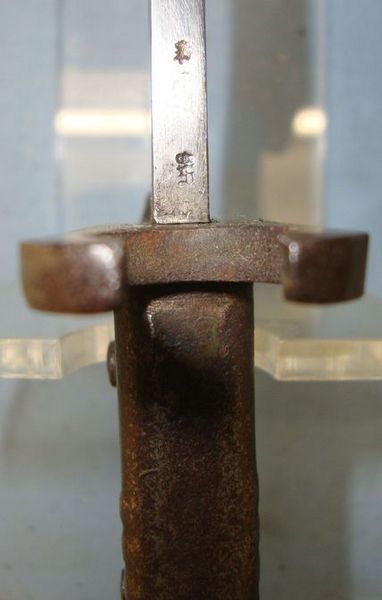  Imperial German M88/98 All Steel Construction Ersatz Bayonet & Steel Scabbard. Bayonet