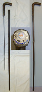 Victorian / Edwardian Era Briar Sword Stick With Flat Diamond Form Blade Mounted With Coldstream Guards Regiment Badge. Sn 21302  Sword