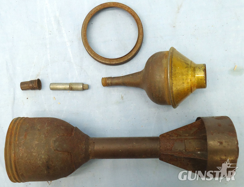 INERT DEACTIVATED. British WW2, PIAT (Projector Infantry Anti-tank) HEAT (High Explosive Anti Tank) Round With Fuse. Sn - 19579 INERT DEACTIVATED. British WW2, PIAT (Projector Infantry Anti-tank) HEAT (High Explosive Anti Tank) Round With Fuse. Sn - 19579  Other Ammunition