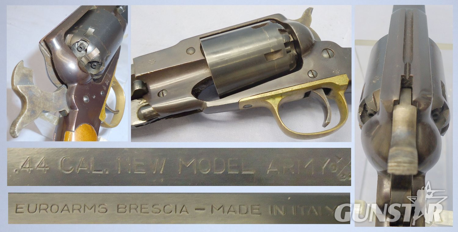 Euroarms (Italy) Euroarms New Army Model .44 Calibre Percussion Revolver with Removable Cylinder **UK 2024 DEACTIVATION CERTIFICATED**D 1559 .44 Revolver