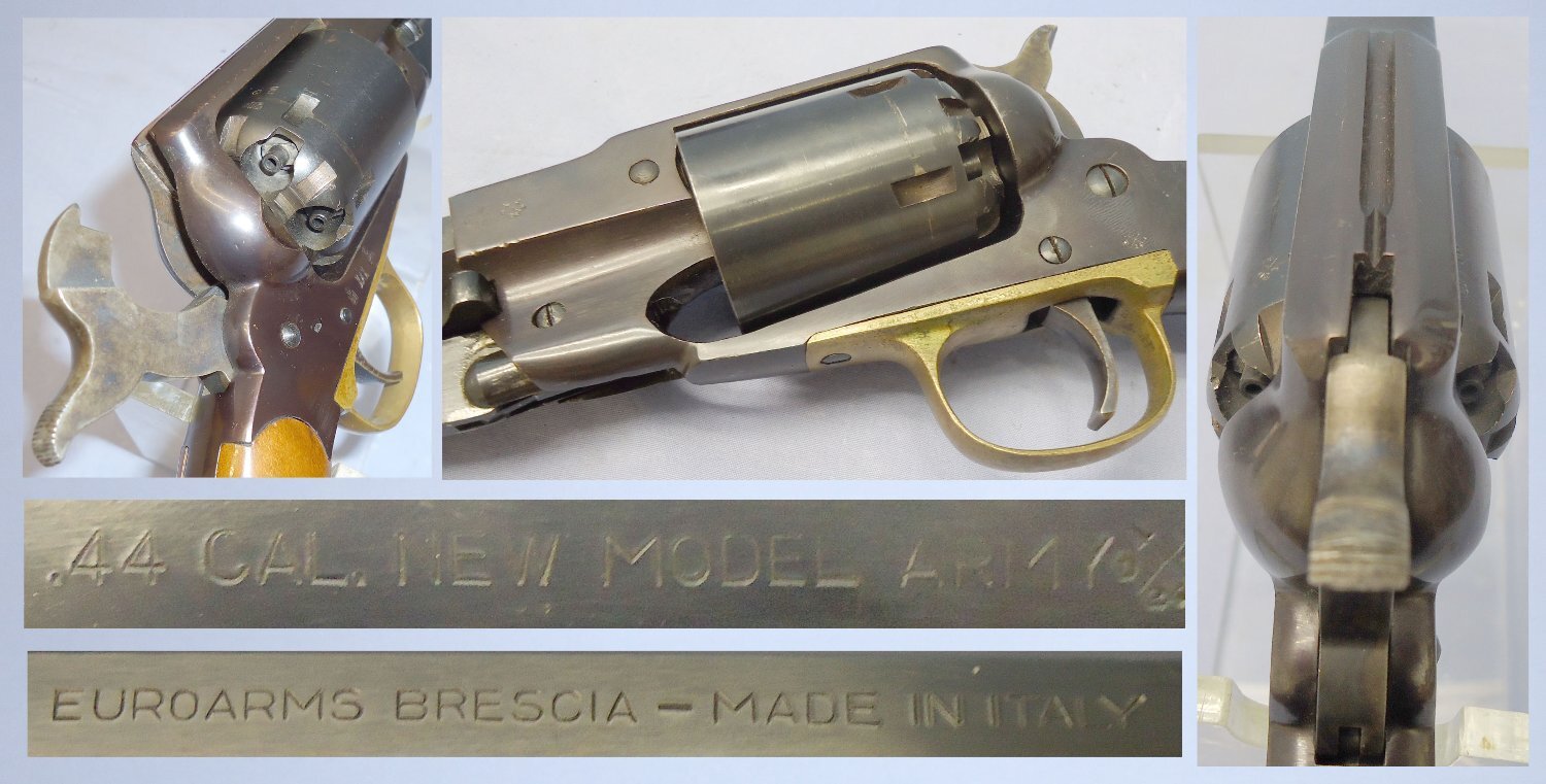 Euroarms (Italy) Euroarms New Army Model .44 Calibre Percussion Revolver with Removable Cylinder **UK 2024 DEACTIVATION CERTIFICATED**D 1559 .44 Revolver