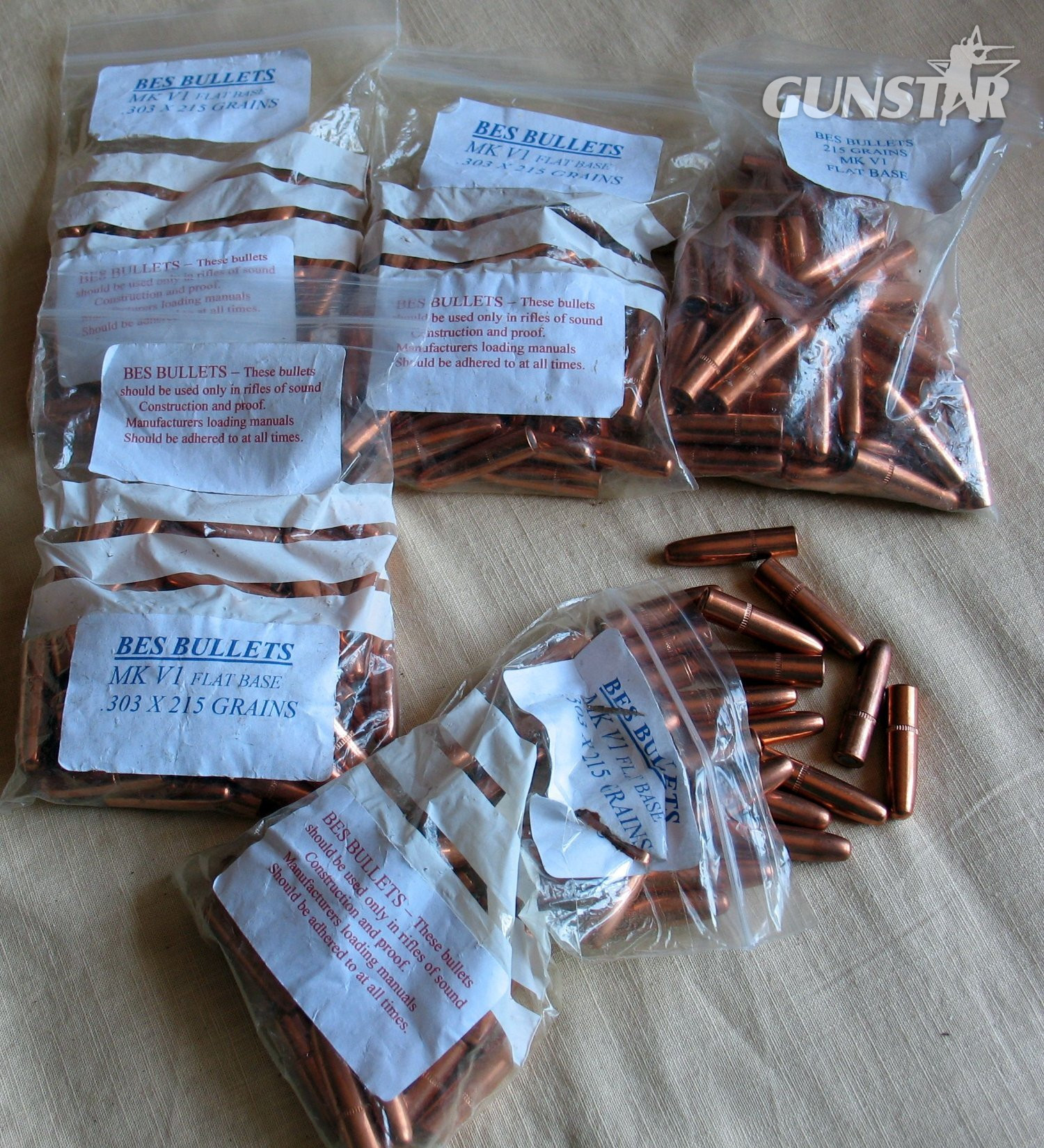 BES Bullets .303 215gr MkVI Round Nose Flat Base Plus .303 Other Ammunition in 
