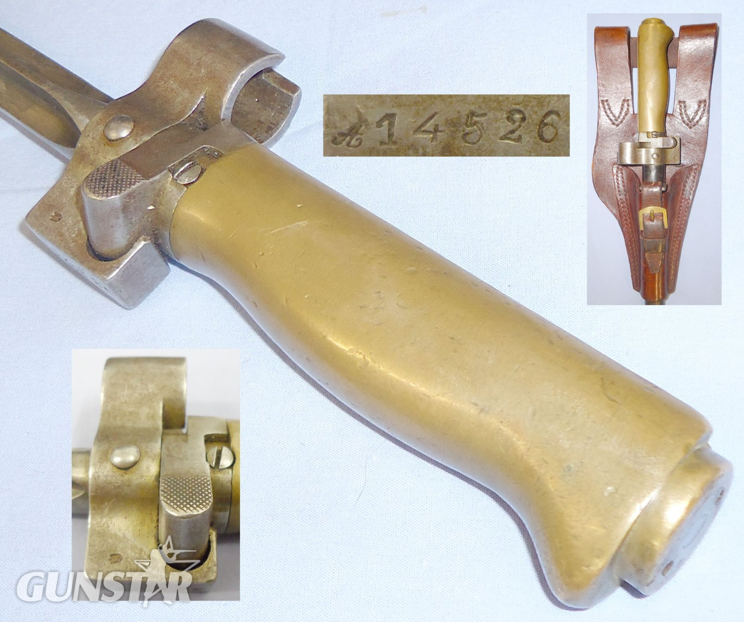 Scarce* French M1886/93/16 Epee Lebel Bayonet Manufactured Without Quillon with Scabbard and Hanger. 22426:4. Bayonet