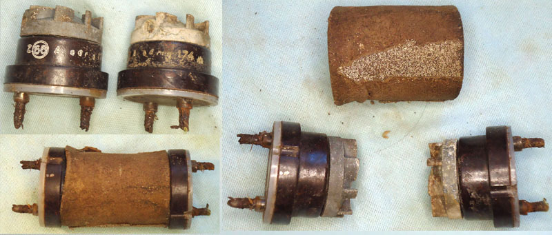 INERT DEACTIVATED. Rare German WW2 Pair Of eAZ 66 A Superfast Nose Fuses In Transit Container With Packing Piece For The SD-4 HL Splitterbomb. - O 1782 INERT DEACTIVATED. Rare German WW2 Pair Of eAZ 66 A Superfast Nose Fuses In Transit Container With Packing Piece For The SD-4 HL Splitterbomb. - O 1782  Other Ammunition