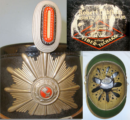  Robert Lubstein, Berlin Bremen City Police Shako / Tschako By Robert Lubstein Berlin With Shako Plate &  Clothing