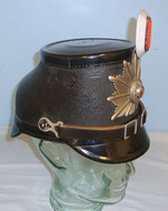 Robert Lubstein, Berlin Bremen City Police Shako / Tschako By Robert Lubstein Berlin With Shako Plate &  Clothing