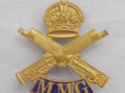 1940 Enamelled Motor Machine Gun Brigade Cap Badge. BA 906. 1940 Enamelled Motor Machine Gun Brigade Cap Badge. BA 906.  Antique & Militaria