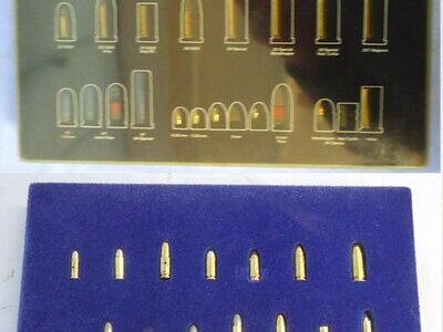 DEACTIVATED INERT Original, Unfired, Factory, Dynamit Nobel Pistol Ammunition Display Case with Rounds. - O 2284 DEACTIVATED INERT Original, Unfired, Factory, Dynamit Nobel Pistol Ammunition Display Case with Rounds. - O 2284 Various Other Ammunition