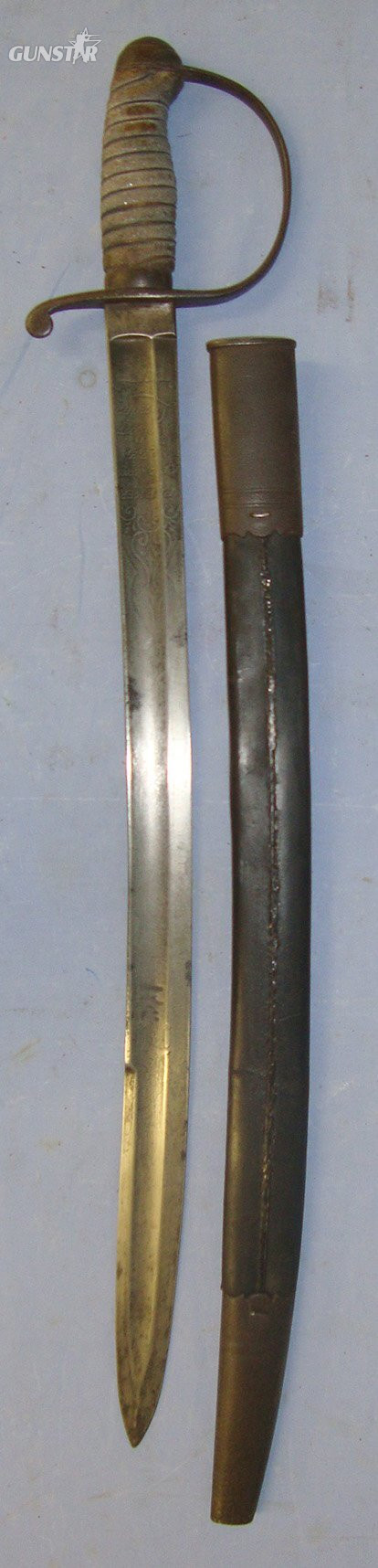  RARE**PARKHURST PRISON **Victorian British Parker Field & Sons London Parkhurst Prison (Isle of Wight) Prison Guard’s Hanger Sidearm Short Sword With Etched Blade ‘Parkhurst Prison’ & Scabbard. ED 3026 Sword