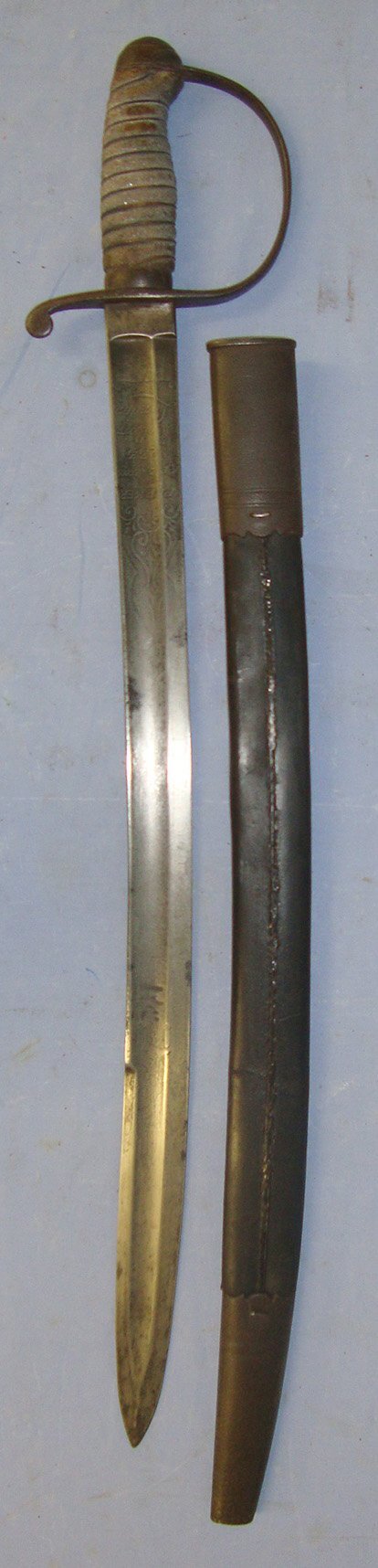  RARE**PARKHURST PRISON **Victorian British Parker Field & Sons London Parkhurst Prison (Isle of Wight) Prison Guard’s Hanger Sidearm Short Sword With Etched Blade ‘Parkhurst Prison’ & Scabbard. ED 3026 Sword