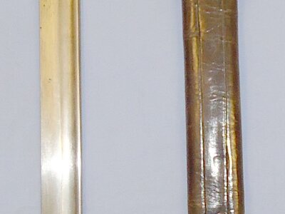 Spanish M1893 Sword Bayonet & Steel Mounted Leather Scabbard and Frog. BAYO 428. Bayonet