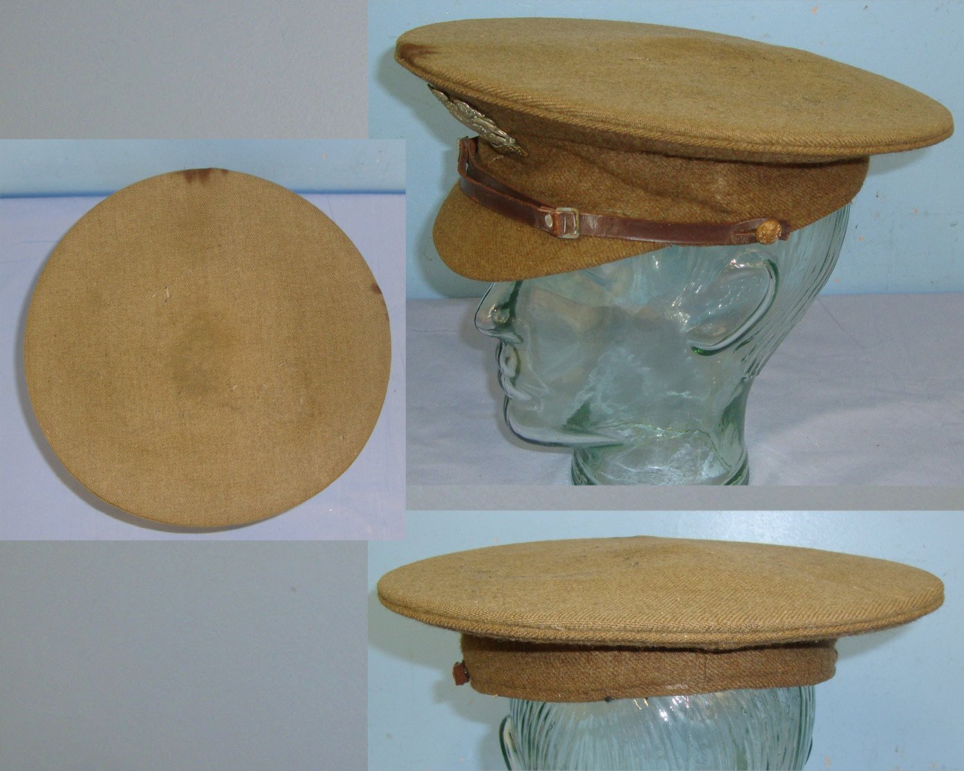  WW1 Era British Other Ranks Officer\'s Manchester Regiment Uniform Cap With Regiment Cap Badge. HE 860  Antique & Militaria