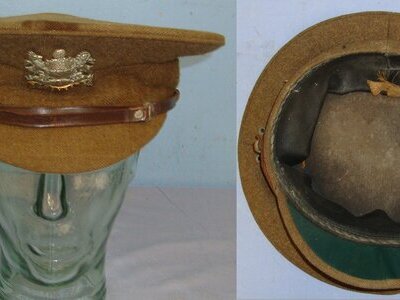 WW1 Era British Other Ranks Officer\'s Manchester Regiment Uniform Cap With Regiment Cap Badge. HE 860  Antique & Militaria