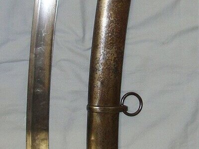 NAPOLEONIC WARS ERA**MATCHING MAKER**Georgian British 1796 Pattern Officer's Private Purchase Quality Light Cavalry Sword By Woolley & Co Birmingham & Scabbard By Woolley & Co Birmingham. Sn 23174:27 Sword