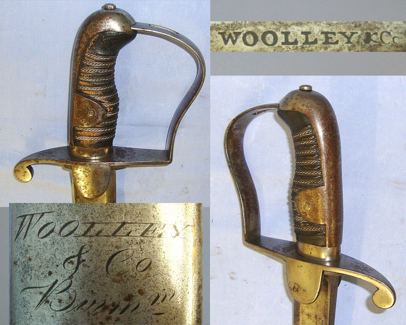NAPOLEONIC WARS ERA**MATCHING MAKER**Georgian British 1796 Pattern Officer's Private Purchase Quality Light Cavalry Sword By Woolley & Co Birmingham & Scabbard By Woolley & Co Birmingham. Sn 23174:27 Sword