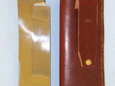 Large J.E. Middleton & Sons Sheffield Hand Made Bowie Knife With Solid Stag Horn Handle & Scabbard. ED 2428 Hunting Knive