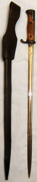  German Imperial Colonial Forces Seitengewehr Model 1898 Quillback Bayonet, Scabbard and Frog. BAYO 6275. Bayonet