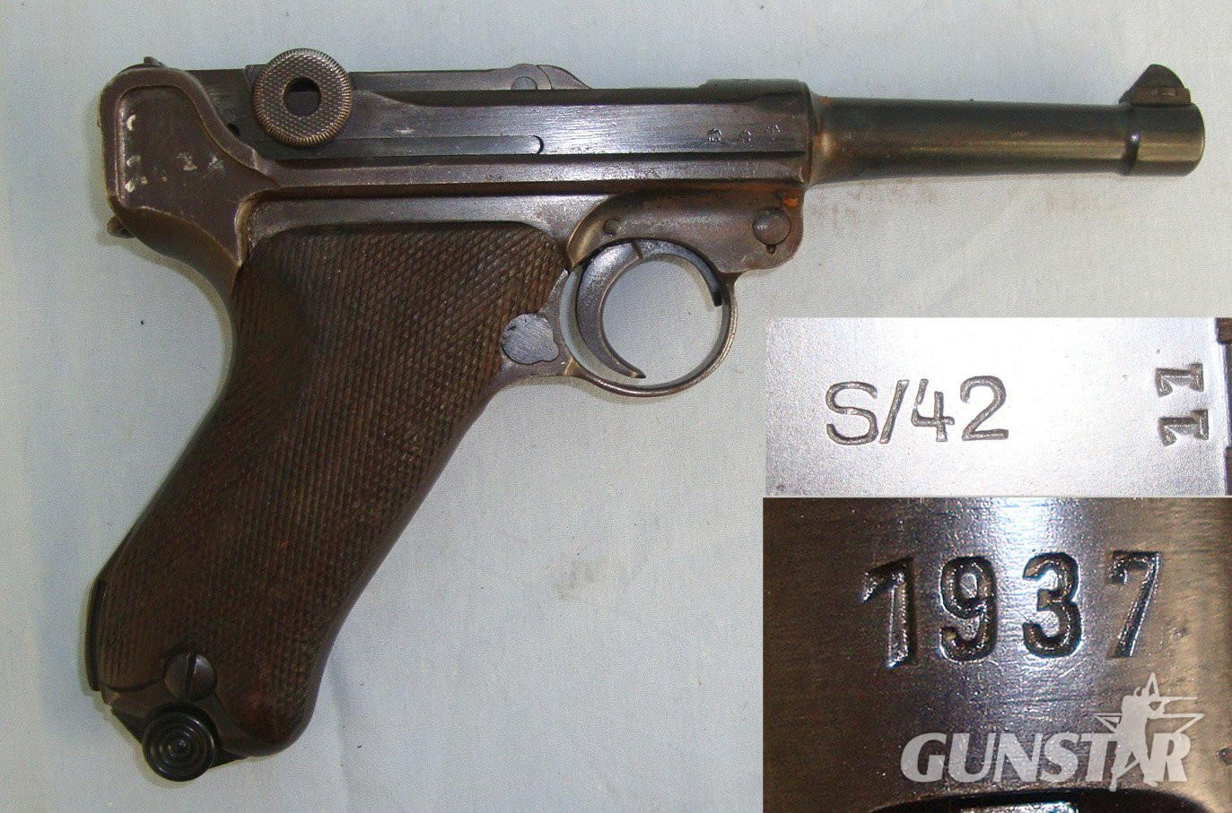 WW2 Era 1937 Dated Nazi German Officer's Mauser 'S/42' Code Luger PO8 9mm Parabellum Calibre Semi Auto Pistol**MOVING PARTS UK/EU 2026 DEACTIVATION**Sn 23641 luger None Semi Auto in 