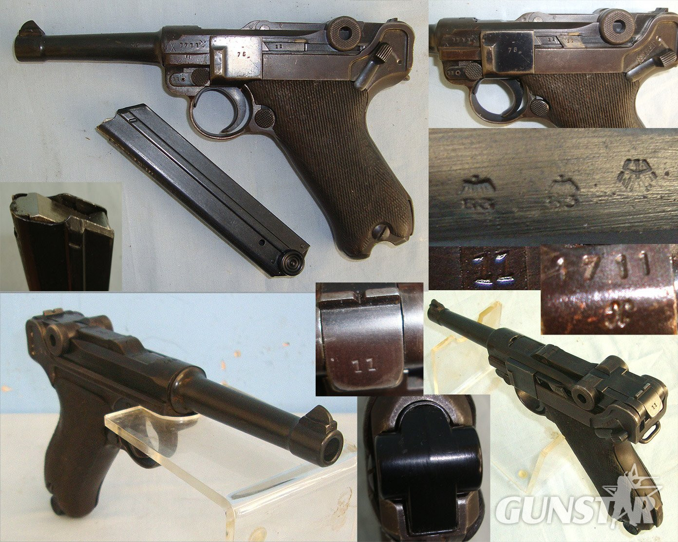 WW2 Era 1937 Dated Nazi German Officer's Mauser 'S/42' Code Luger PO8 9mm Parabellum Calibre Semi Auto Pistol**MOVING PARTS UK/EU 2026 DEACTIVATION**Sn 23641 luger None Semi Auto
